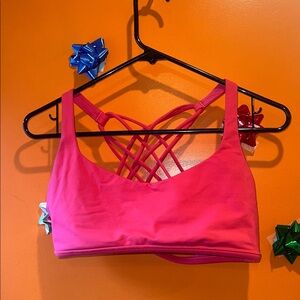 Lululemon Women's Pink/ Red Strappy Sports Bra